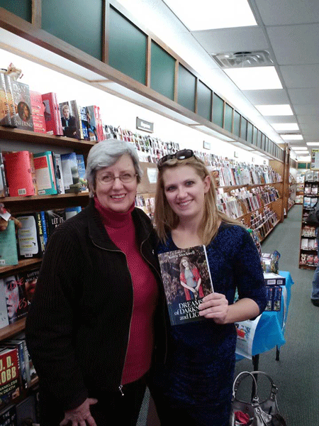 Chantel with book purchase