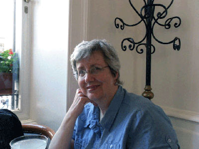 Karen Stockwell during a contemplative moment
